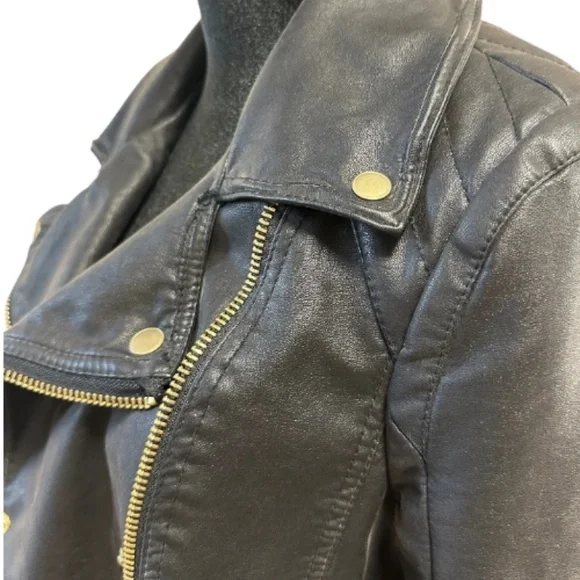 Free People We The Free Vegan Leather Moto Jacket | Size S - Picture 7 of 13